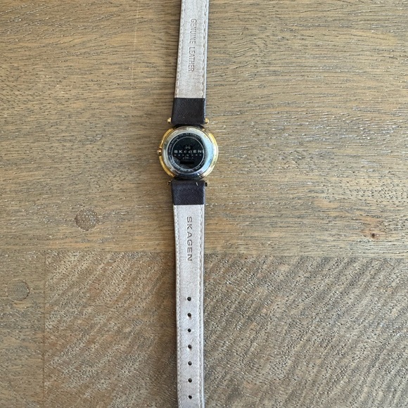 Skagen Women’s Watch - Gold with Brown Leather - Picture 3 of 4